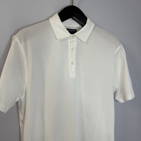 Todd Snyder White Polo Shirts Short Sleeve Men's L - Picture 2 of 9